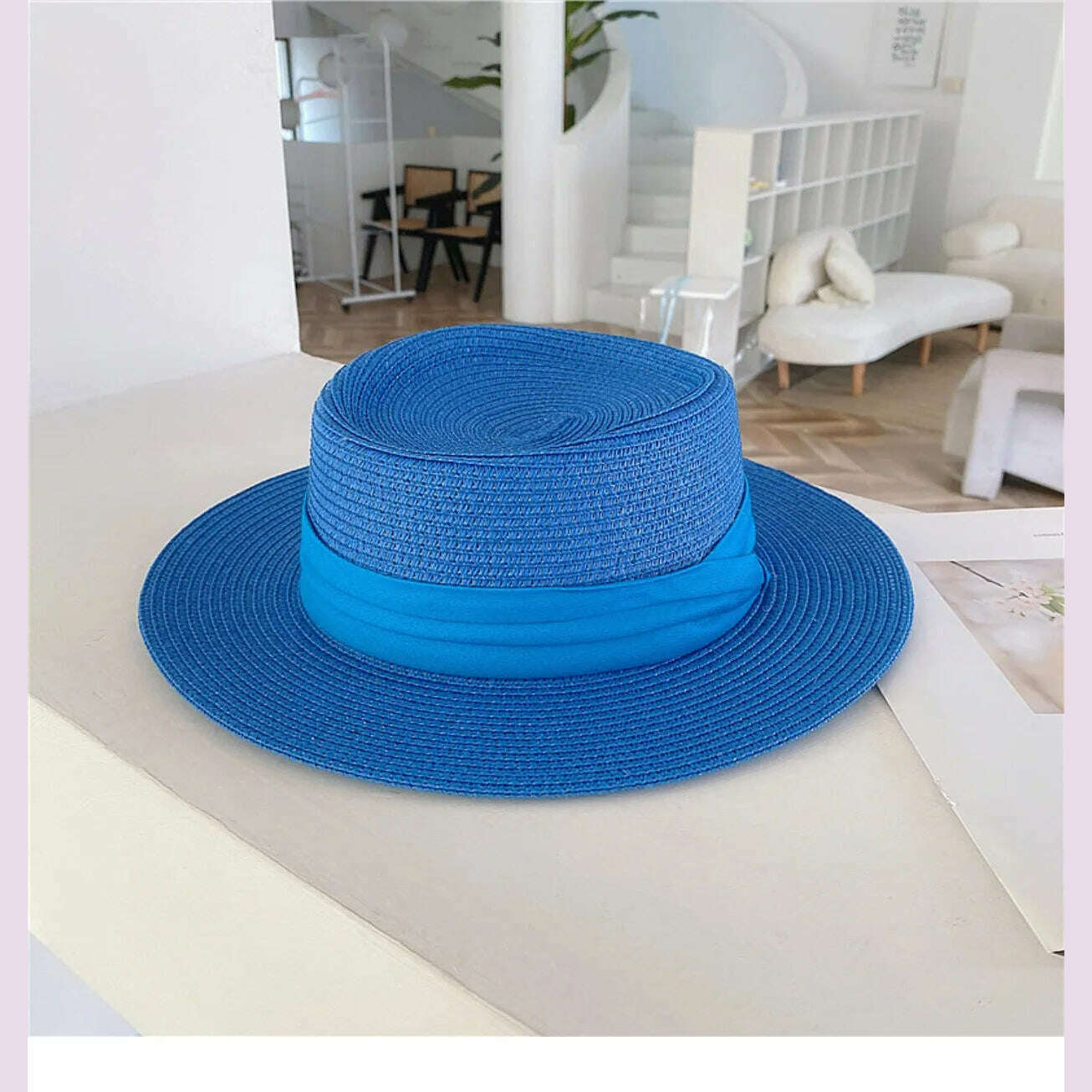Net celebrity sun-shading flat straw hat women summer fedora hat travel on the beach and beach vacation sunscreen hat панама - KIMLUD
