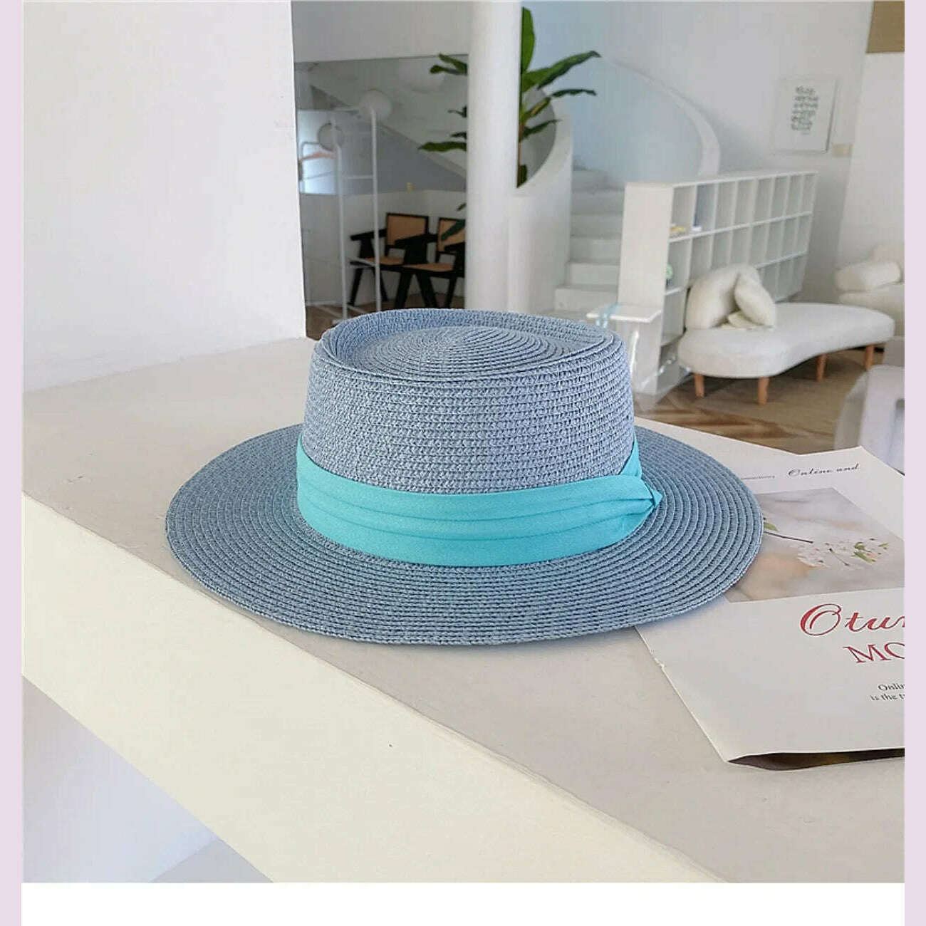Net celebrity sun-shading flat straw hat women summer fedora hat travel on the beach and beach vacation sunscreen hat панама - KIMLUD