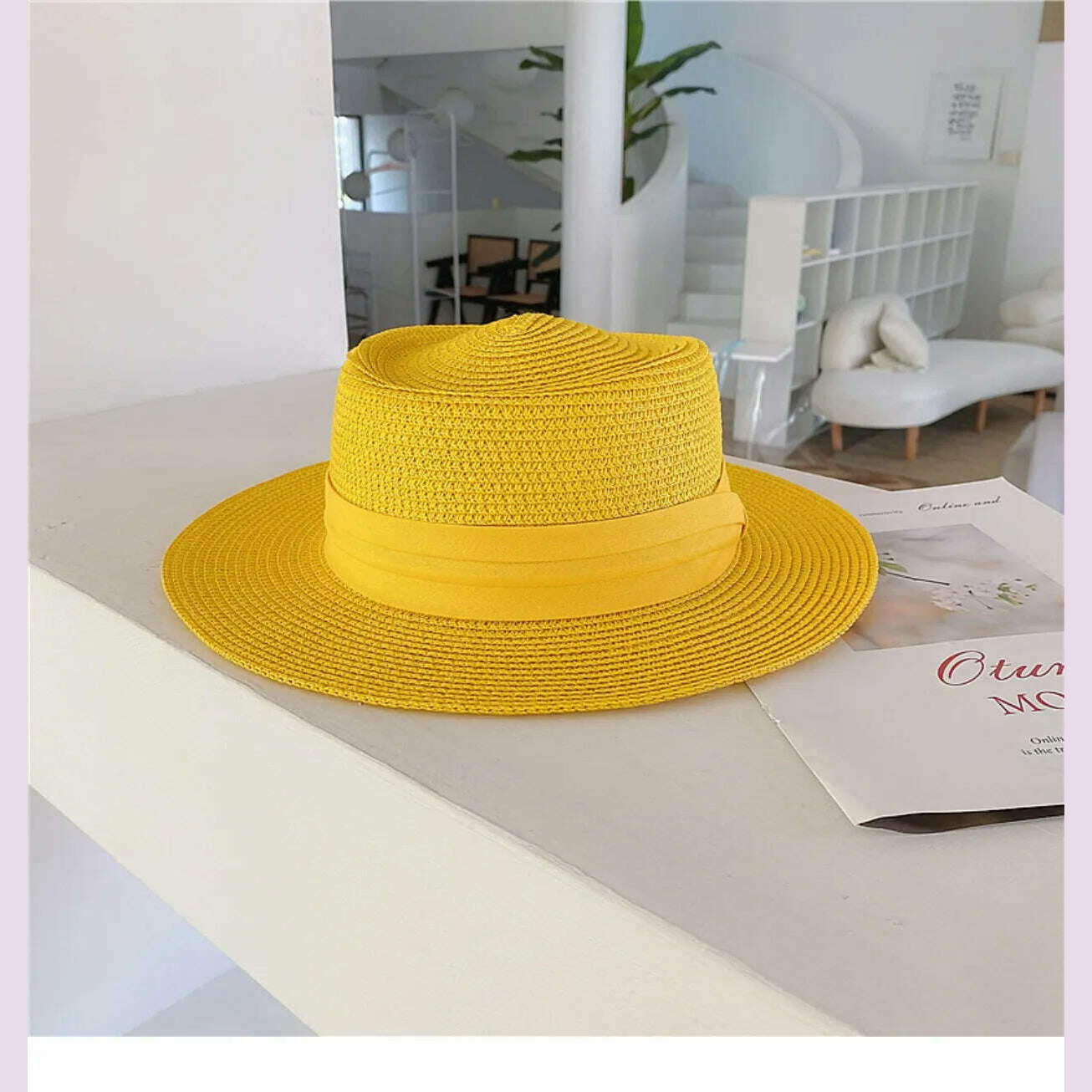 Net celebrity sun-shading flat straw hat women summer fedora hat travel on the beach and beach vacation sunscreen hat панама - KIMLUD
