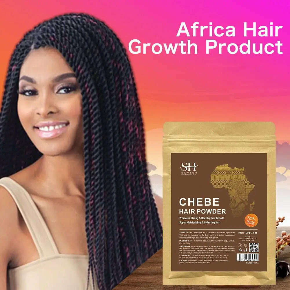 KIMLUD, New 100g Chebe Powder Africa Women Traction Alopecia Treatment Loss Men Of Spray Get Oil Rid Wig Hair Treatment V8E5, KIMLUD Womens Clothes