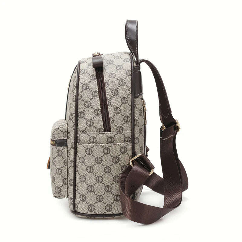 KIMLUD, New 2023 backpack waterproof large capacity leather women's bag fashion women's Korean version, KIMLUD Womens Clothes