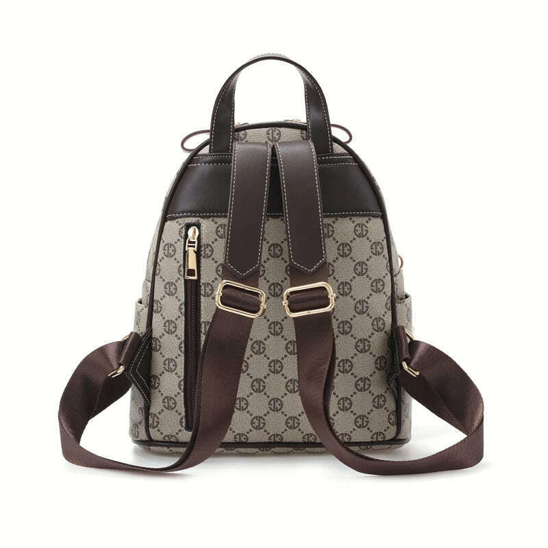 KIMLUD, New 2023 backpack waterproof large capacity leather women's bag fashion women's Korean version, KIMLUD Womens Clothes