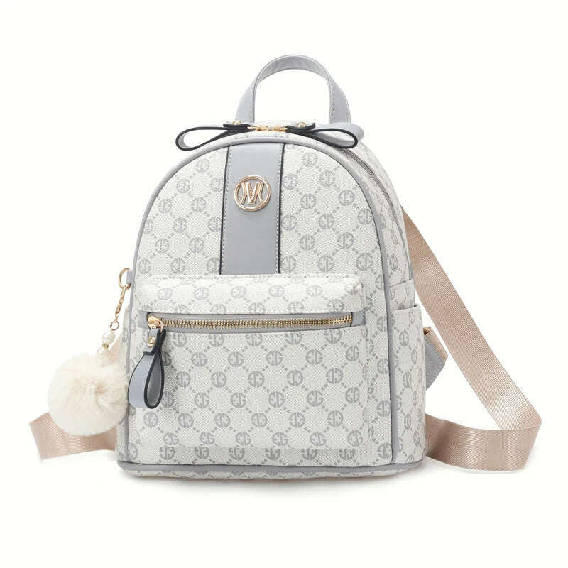 KIMLUD, New 2023 backpack waterproof large capacity leather women's bag fashion women's Korean version, Blue, KIMLUD APPAREL - Womens Clothes