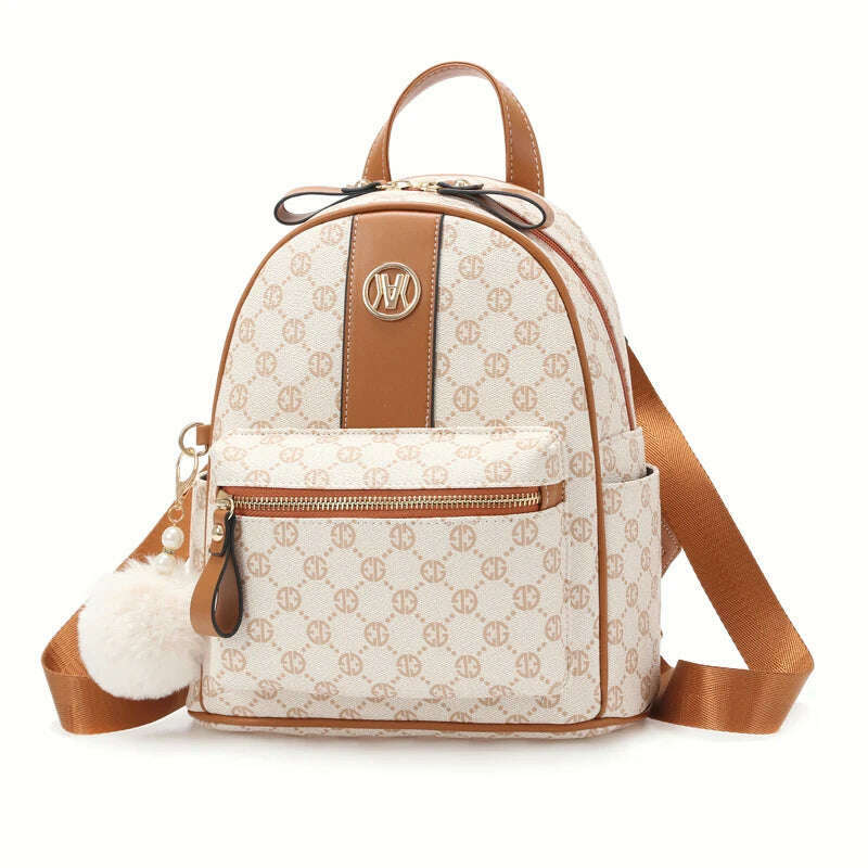 KIMLUD, New 2023 backpack waterproof large capacity leather women's bag fashion women's Korean version, Orange, KIMLUD APPAREL - Womens Clothes