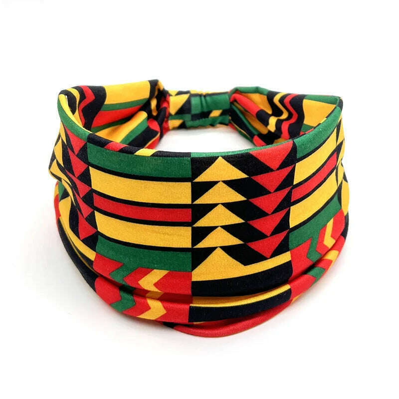 KIMLUD, New African Pattern Print Wide Headband for Women Twist Style Hair Bandanas Head Wrap Elastic Headwear Turban Girls Accessories, 3, KIMLUD APPAREL - Womens Clothes