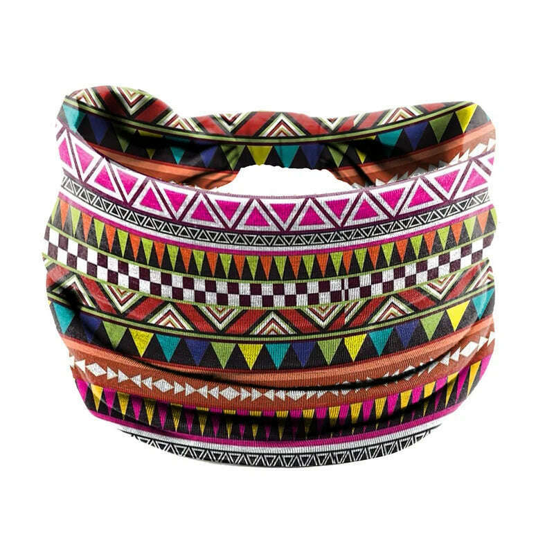 KIMLUD, New African Pattern Print Wide Headband for Women Twist Style Hair Bandanas Head Wrap Elastic Headwear Turban Girls Accessories, 13, KIMLUD APPAREL - Womens Clothes