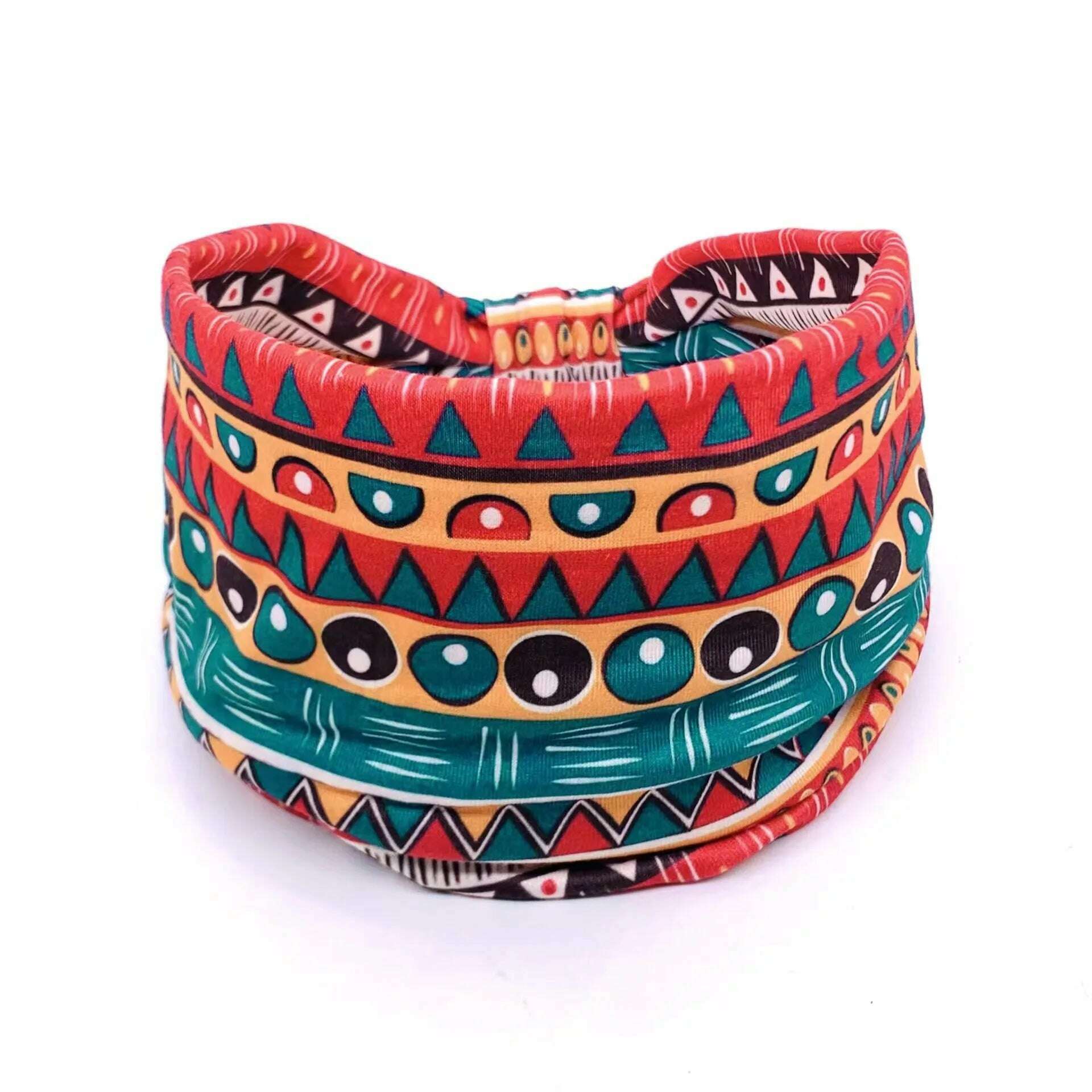 KIMLUD, New African Pattern Print Wide Headband for Women Twist Style Hair Bandanas Head Wrap Elastic Headwear Turban Girls Accessories, 26, KIMLUD APPAREL - Womens Clothes