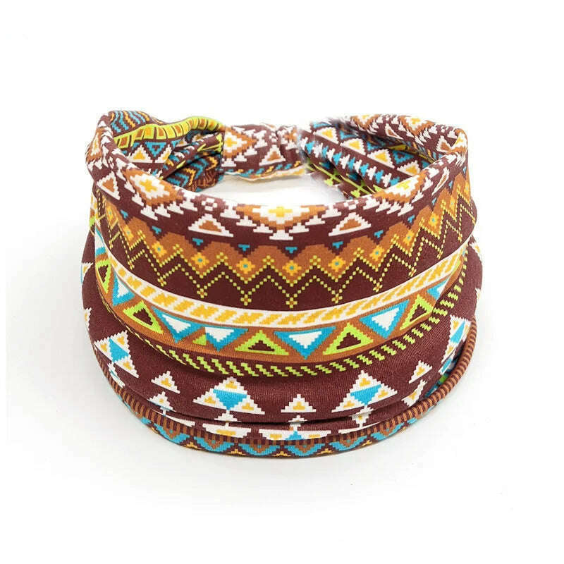 KIMLUD, New African Pattern Print Wide Headband for Women Twist Style Hair Bandanas Head Wrap Elastic Headwear Turban Girls Accessories, 6, KIMLUD APPAREL - Womens Clothes