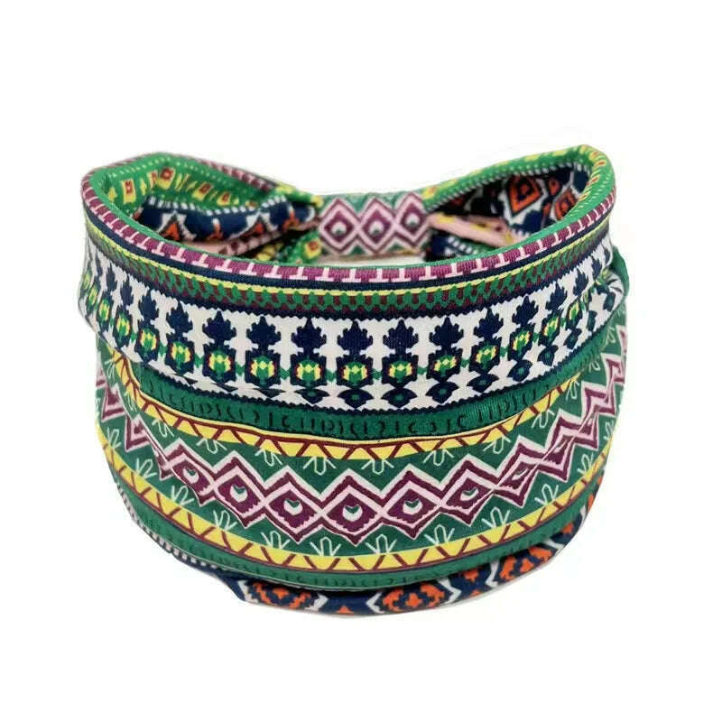 KIMLUD, New African Pattern Print Wide Headband for Women Twist Style Hair Bandanas Head Wrap Elastic Headwear Turban Girls Accessories, 27, KIMLUD APPAREL - Womens Clothes