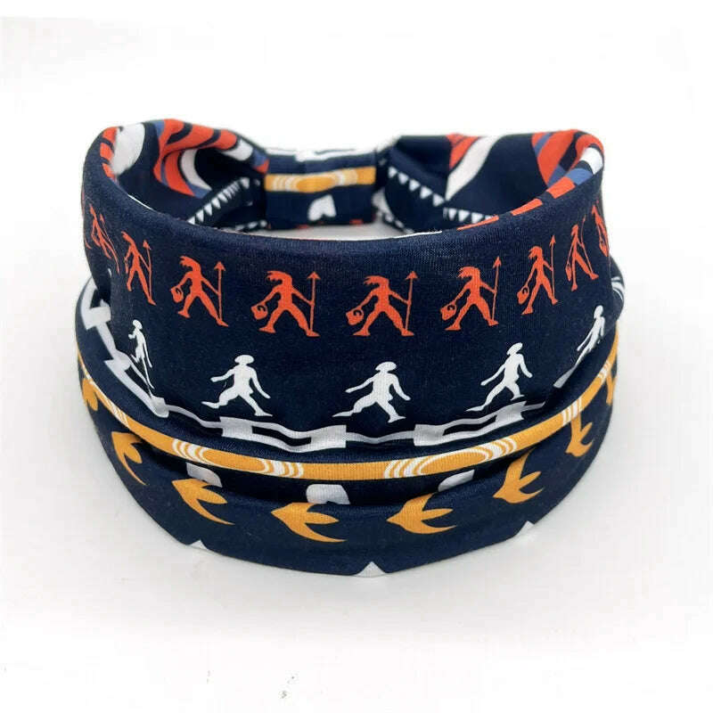 KIMLUD, New African Pattern Print Wide Headband for Women Twist Style Hair Bandanas Head Wrap Elastic Headwear Turban Girls Accessories, 11, KIMLUD APPAREL - Womens Clothes