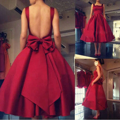 New Arrival Short Evening Dresses Backless Avond Jurken Ever Pretty Evening Gown Vestido Longo Festa Formal Dress - KIMLUD