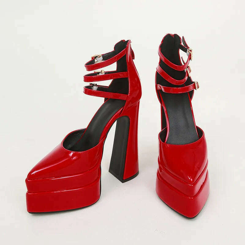 New brand Women Sandals Fashion Summer Shoes Sexy Ankle Strap Platform Wedges High heels Gladiator Sandals Female Chunky Shoes - KIMLUD