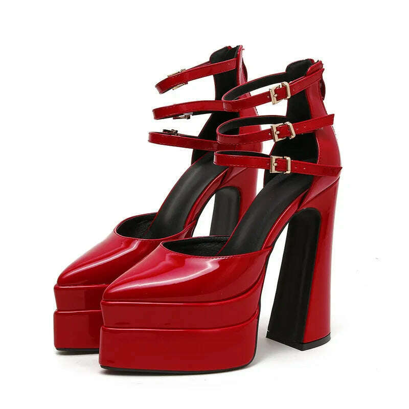 New brand Women Sandals Fashion Summer Shoes Sexy Ankle Strap Platform Wedges High heels Gladiator Sandals Female Chunky Shoes - KIMLUD