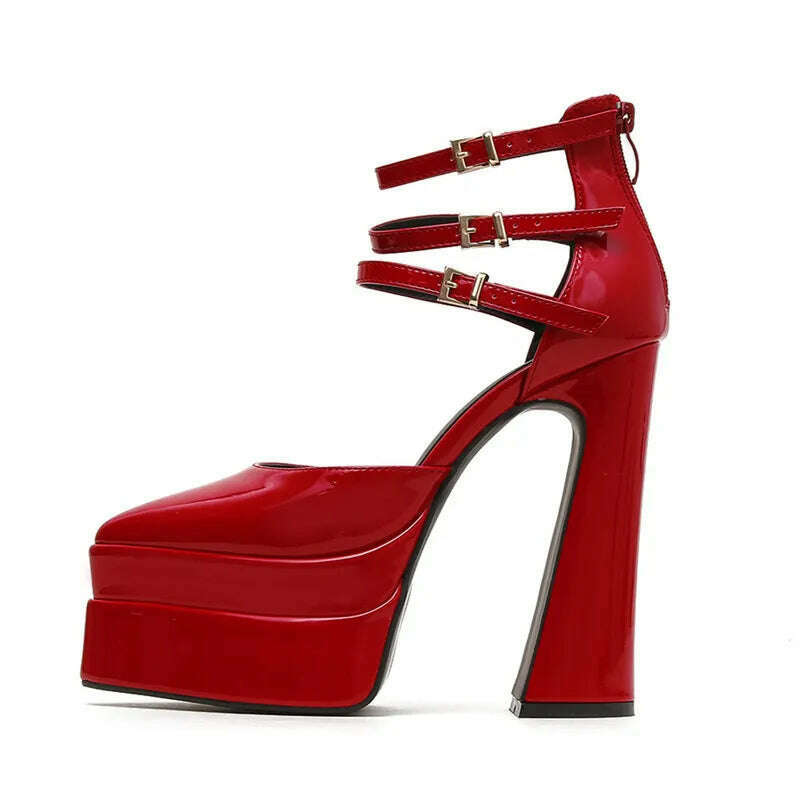 New brand Women Sandals Fashion Summer Shoes Sexy Ankle Strap Platform Wedges High heels Gladiator Sandals Female Chunky Shoes - KIMLUD