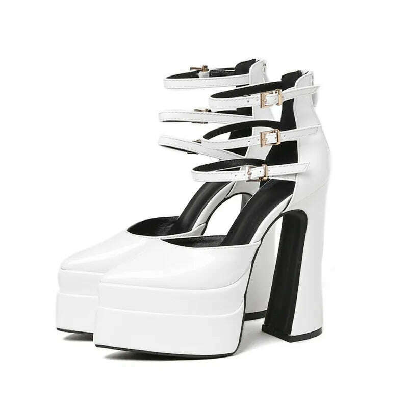 New brand Women Sandals Fashion Summer Shoes Sexy Ankle Strap Platform Wedges High heels Gladiator Sandals Female Chunky Shoes - KIMLUD