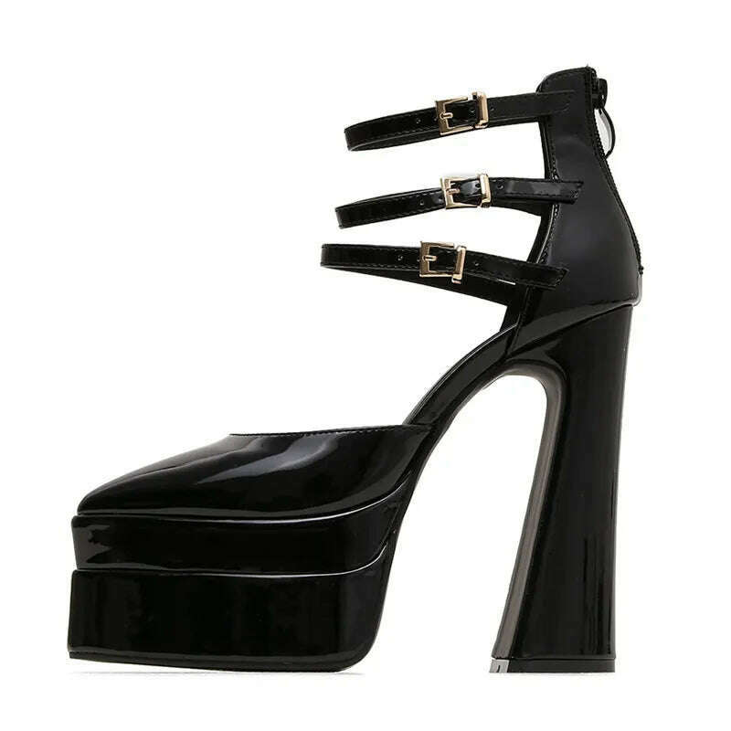 New brand Women Sandals Fashion Summer Shoes Sexy Ankle Strap Platform Wedges High heels Gladiator Sandals Female Chunky Shoes - KIMLUD