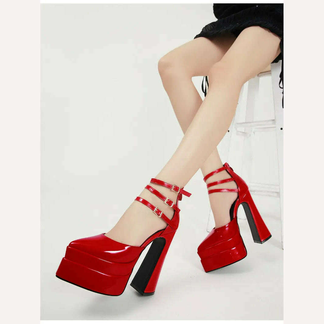 New brand Women Sandals Fashion Summer Shoes Sexy Ankle Strap Platform Wedges High heels Gladiator Sandals Female Chunky Shoes - KIMLUD