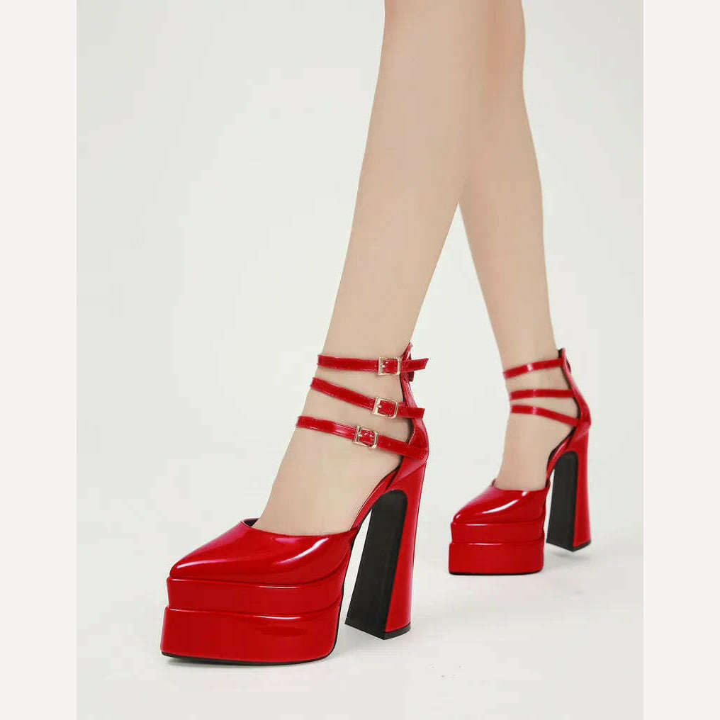 New brand Women Sandals Fashion Summer Shoes Sexy Ankle Strap Platform Wedges High heels Gladiator Sandals Female Chunky Shoes - KIMLUD