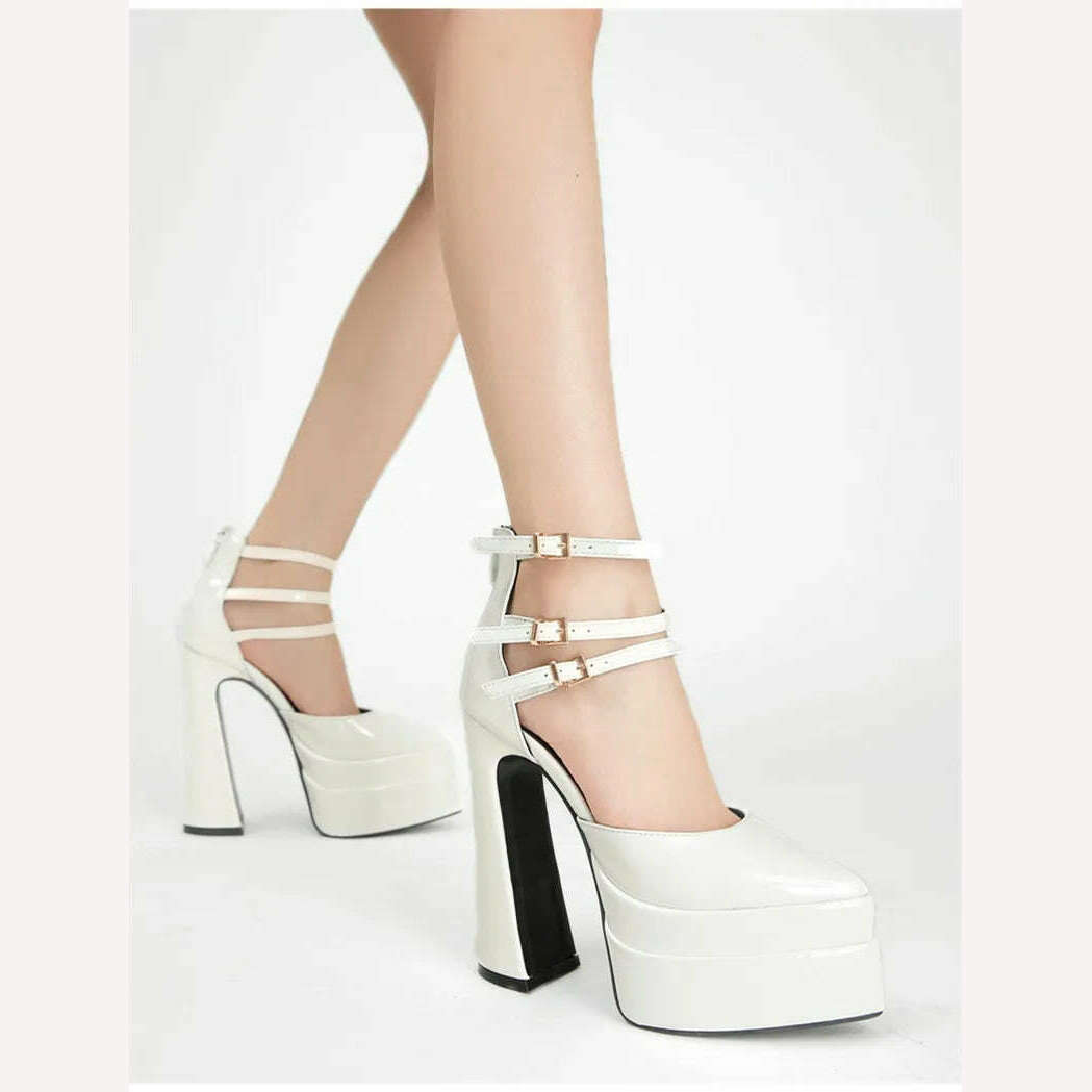 New brand Women Sandals Fashion Summer Shoes Sexy Ankle Strap Platform Wedges High heels Gladiator Sandals Female Chunky Shoes - KIMLUD