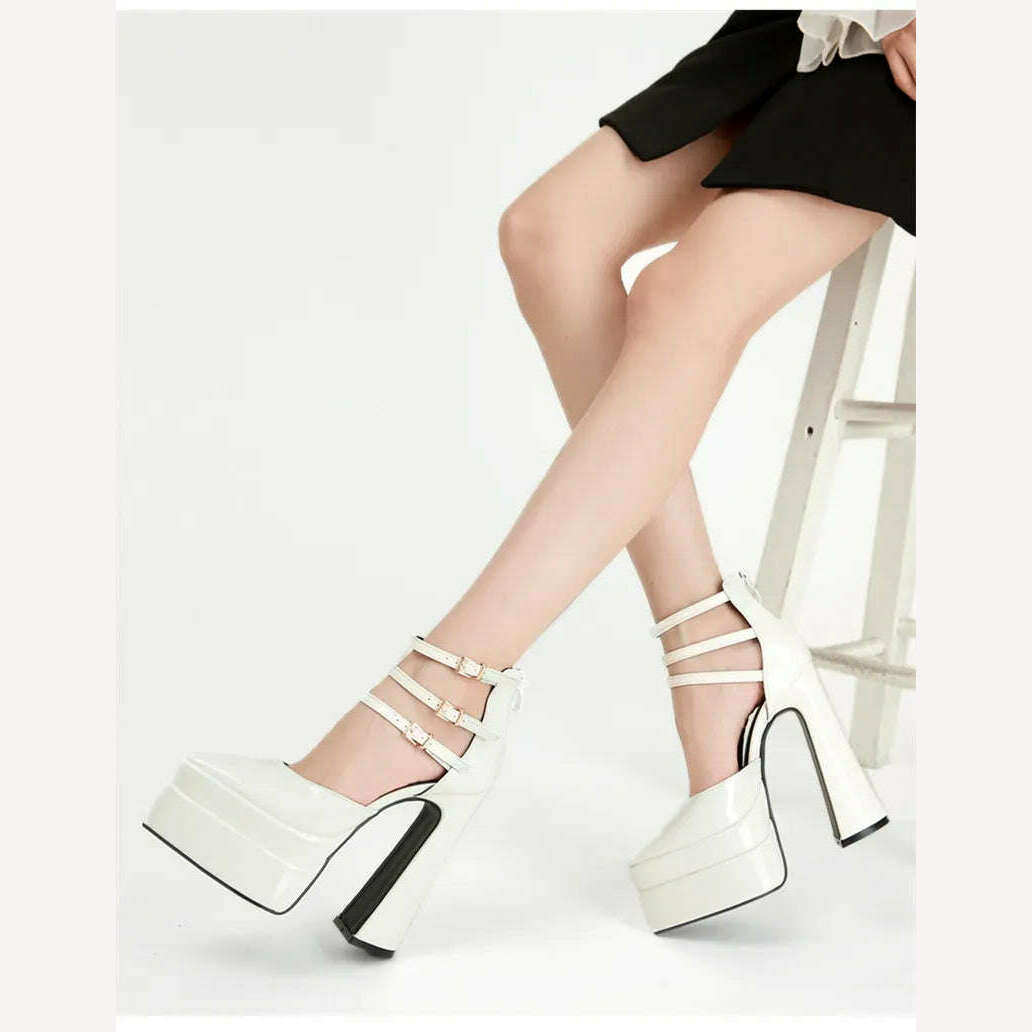 New brand Women Sandals Fashion Summer Shoes Sexy Ankle Strap Platform Wedges High heels Gladiator Sandals Female Chunky Shoes - KIMLUD