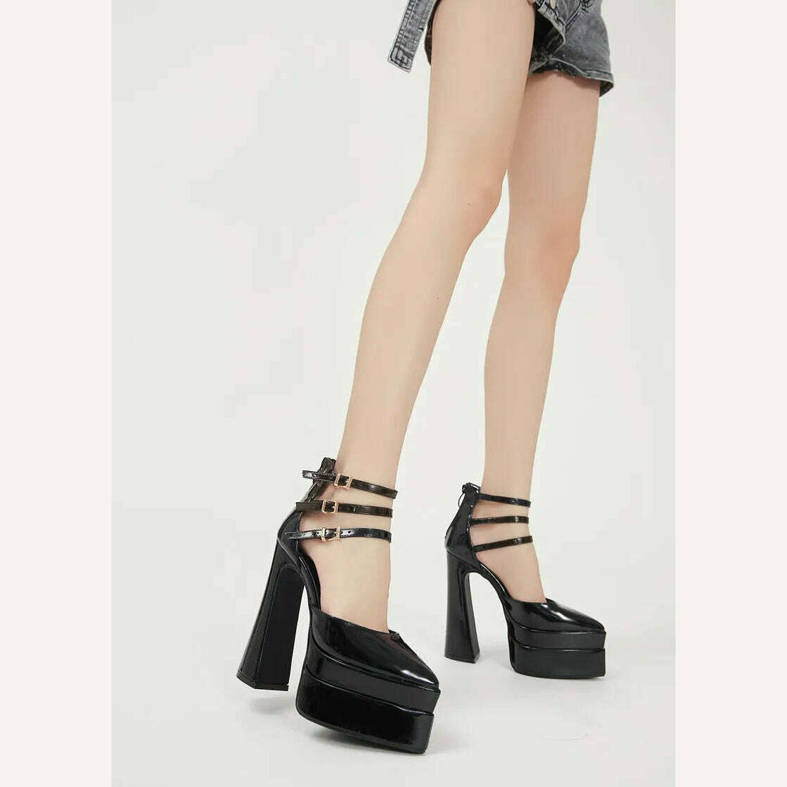 New brand Women Sandals Fashion Summer Shoes Sexy Ankle Strap Platform Wedges High heels Gladiator Sandals Female Chunky Shoes - KIMLUD