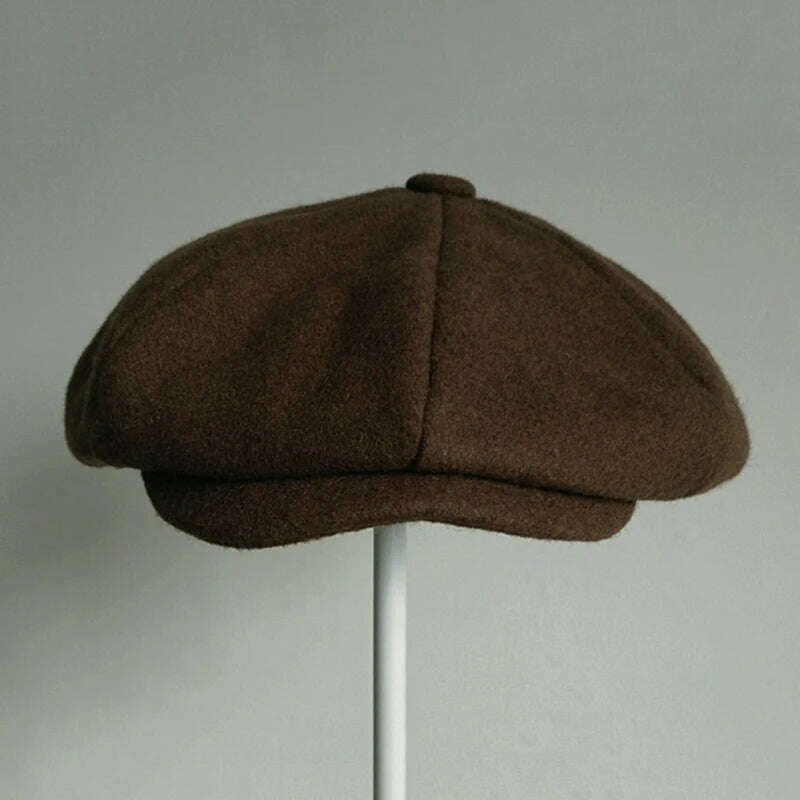 KIMLUD, New Brand Wool Newsboy Caps Men Flat Caps Women Coffee British Gatsby Cap Autumn Winter Wool Hats Berets BLM67, KIMLUD Womens Clothes