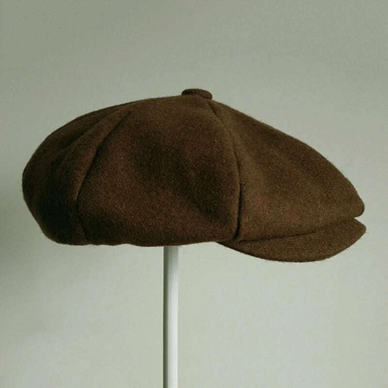 KIMLUD, New Brand Wool Newsboy Caps Men Flat Caps Women Coffee British Gatsby Cap Autumn Winter Wool Hats Berets BLM67, KIMLUD Womens Clothes