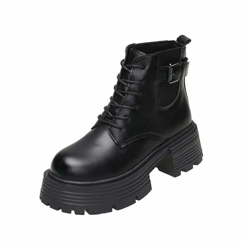 New British Style Princess Anime Student Cosplay PU Leather Shoes Women Japanese Party Korean Cute College School Single Boots - KIMLUD