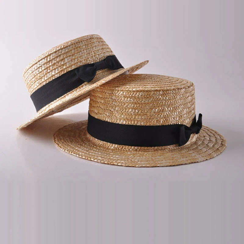 KIMLUD, New Classic Beach Hat Women Kid Baby Girl Sunhat Family Matching Straw Summer Beach Outdoor Straw Hat Boho Style Cap Sunhat, KIMLUD Womens Clothes