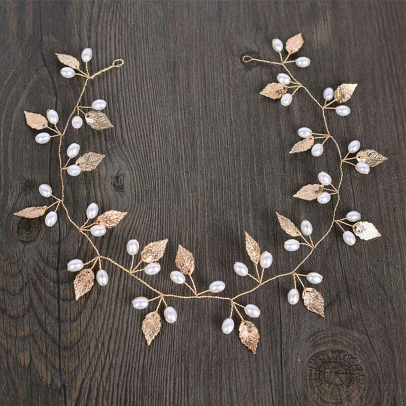 KIMLUD, New Crystal Wedding Hairband Bridal Tiara Flower Headpiece Headband Women Bride Headdress Ornament Jewelry Hair Vine Accessories, 14, KIMLUD APPAREL - Womens Clothes