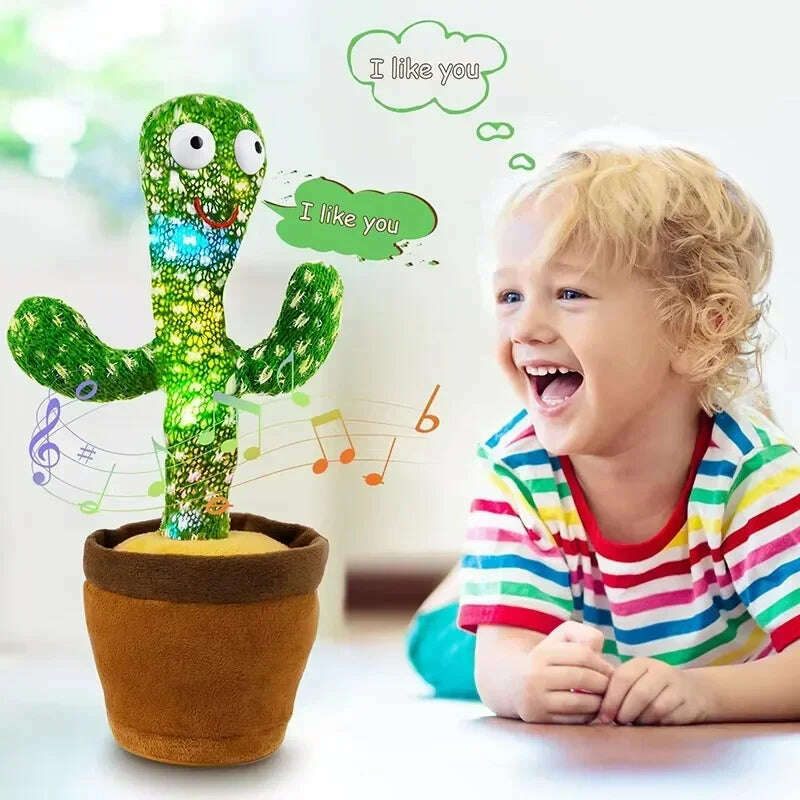 KIMLUD, New Dancing Cactus Toys Repeat Talking Songs Wriggle Dancing Sing Toy Talk Plushie Stuffed Toys for Baby Adult Christmas Gifts, KIMLUD Womens Clothes