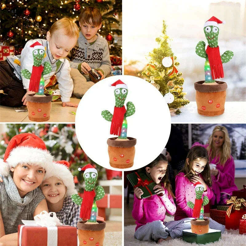 KIMLUD, New Dancing Cactus Toys Repeat Talking Songs Wriggle Dancing Sing Toy Talk Plushie Stuffed Toys for Baby Adult Christmas Gifts, KIMLUD Womens Clothes