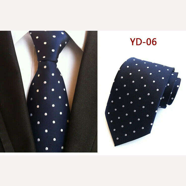 New Design Fashion Necktie Orange White Blue Polka Dot Ties for Man Business Wedding Formal NeckTie 8cm Silk Dress Gift Gravata - KIMLUD