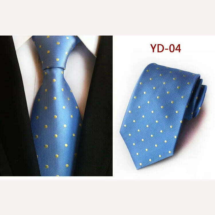 New Design Fashion Necktie Orange White Blue Polka Dot Ties for Man Business Wedding Formal NeckTie 8cm Silk Dress Gift Gravata - KIMLUD