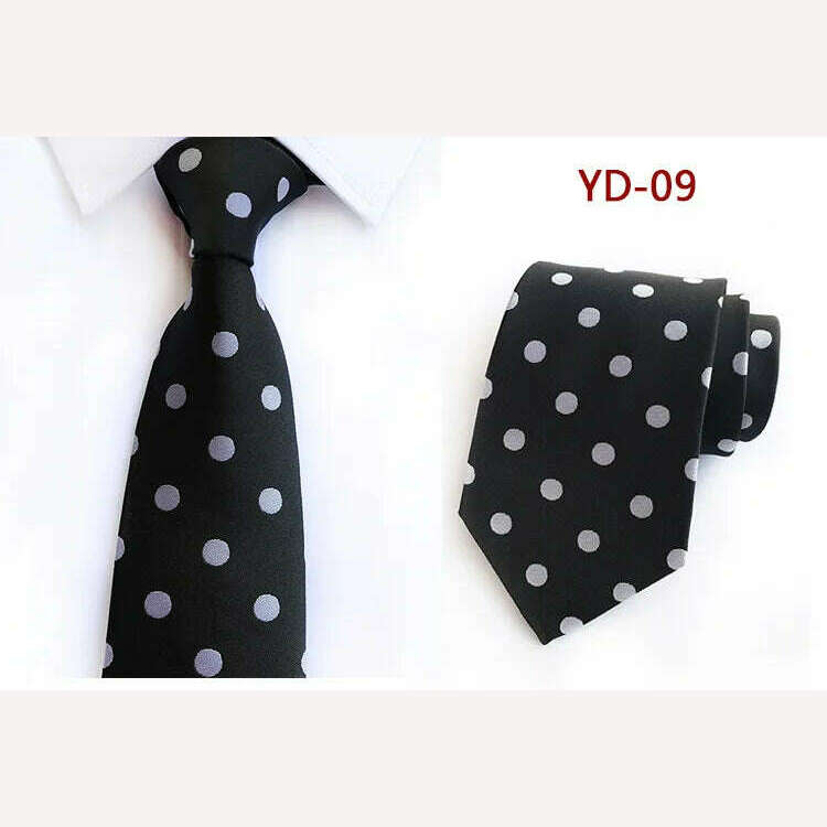 New Design Fashion Necktie Orange White Blue Polka Dot Ties for Man Business Wedding Formal NeckTie 8cm Silk Dress Gift Gravata - KIMLUD