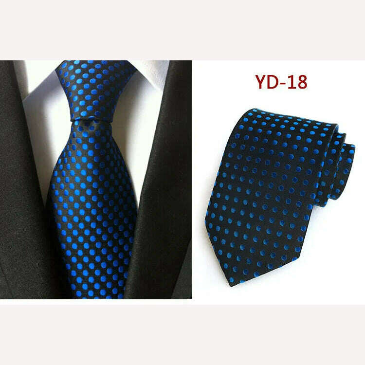 New Design Fashion Necktie Orange White Blue Polka Dot Ties for Man Business Wedding Formal NeckTie 8cm Silk Dress Gift Gravata - KIMLUD