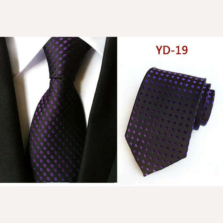 New Design Fashion Necktie Orange White Blue Polka Dot Ties for Man Business Wedding Formal NeckTie 8cm Silk Dress Gift Gravata - KIMLUD