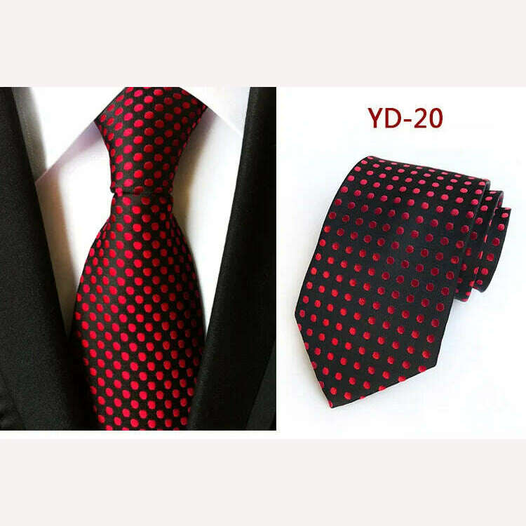 New Design Fashion Necktie Orange White Blue Polka Dot Ties for Man Business Wedding Formal NeckTie 8cm Silk Dress Gift Gravata - KIMLUD