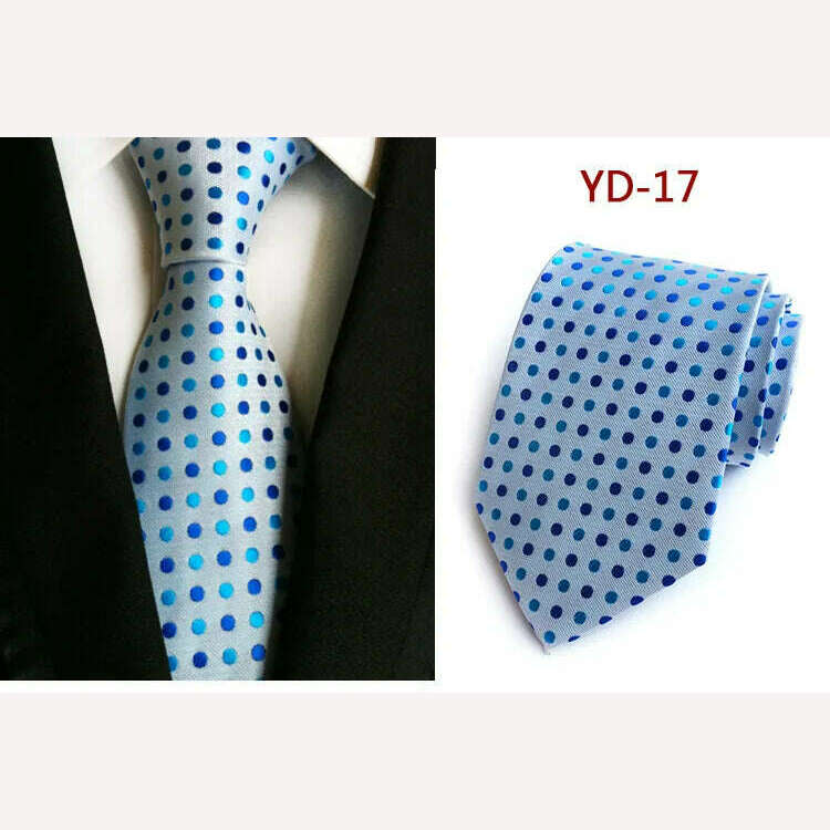 New Design Fashion Necktie Orange White Blue Polka Dot Ties for Man Business Wedding Formal NeckTie 8cm Silk Dress Gift Gravata - KIMLUD