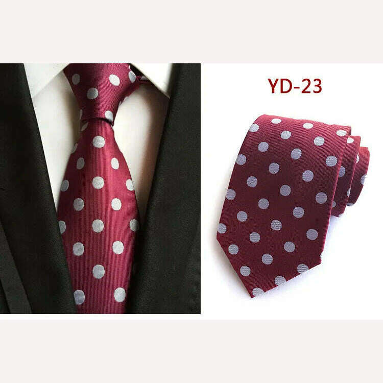 New Design Fashion Necktie Orange White Blue Polka Dot Ties for Man Business Wedding Formal NeckTie 8cm Silk Dress Gift Gravata - KIMLUD