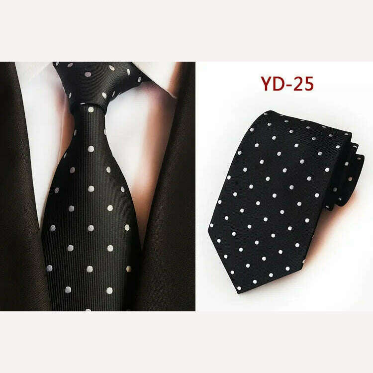 New Design Fashion Necktie Orange White Blue Polka Dot Ties for Man Business Wedding Formal NeckTie 8cm Silk Dress Gift Gravata - KIMLUD