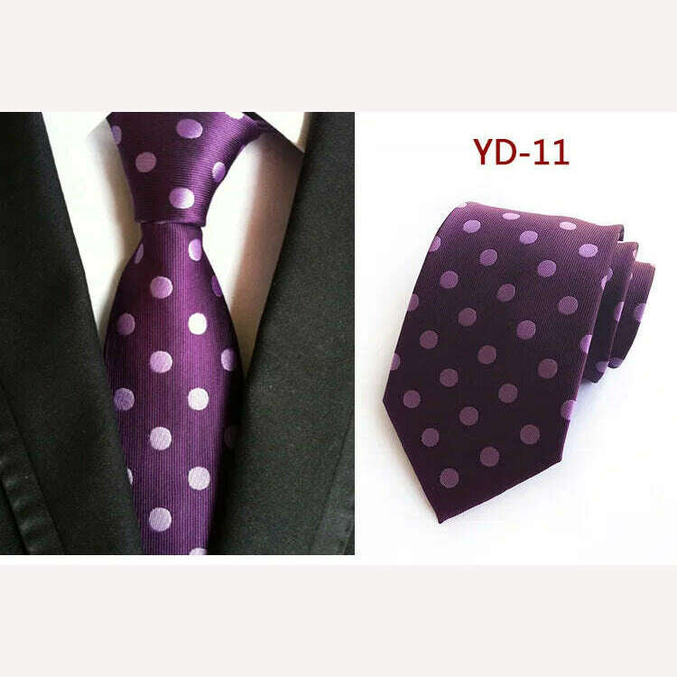 New Design Fashion Necktie Orange White Blue Polka Dot Ties for Man Business Wedding Formal NeckTie 8cm Silk Dress Gift Gravata - KIMLUD