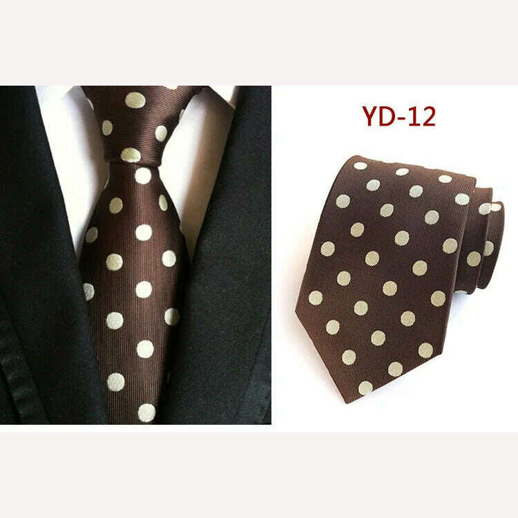 New Design Fashion Necktie Orange White Blue Polka Dot Ties for Man Business Wedding Formal NeckTie 8cm Silk Dress Gift Gravata - KIMLUD