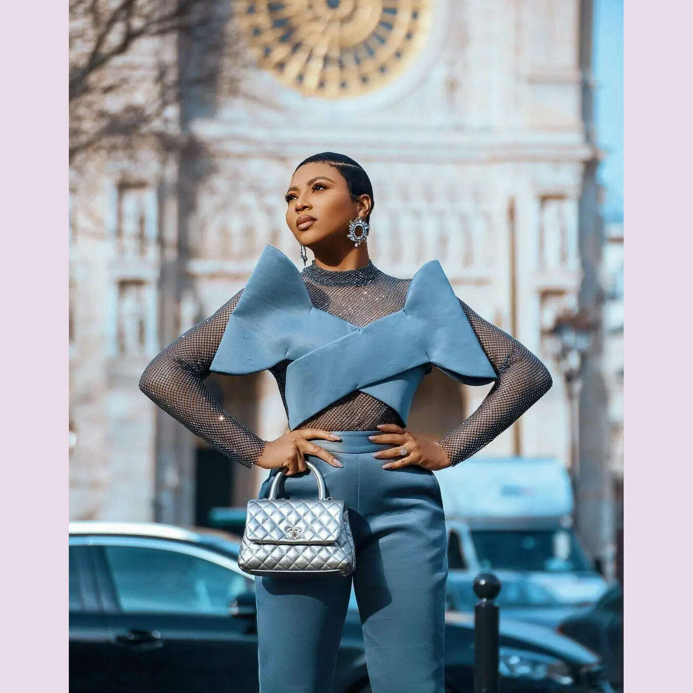 KIMLUD, New Designed 2 Pieces Set High Neck Full Sleeve Dresses Suits Women Jacket Pencil Pants Prom Party Custom Made, KIMLUD Womens Clothes