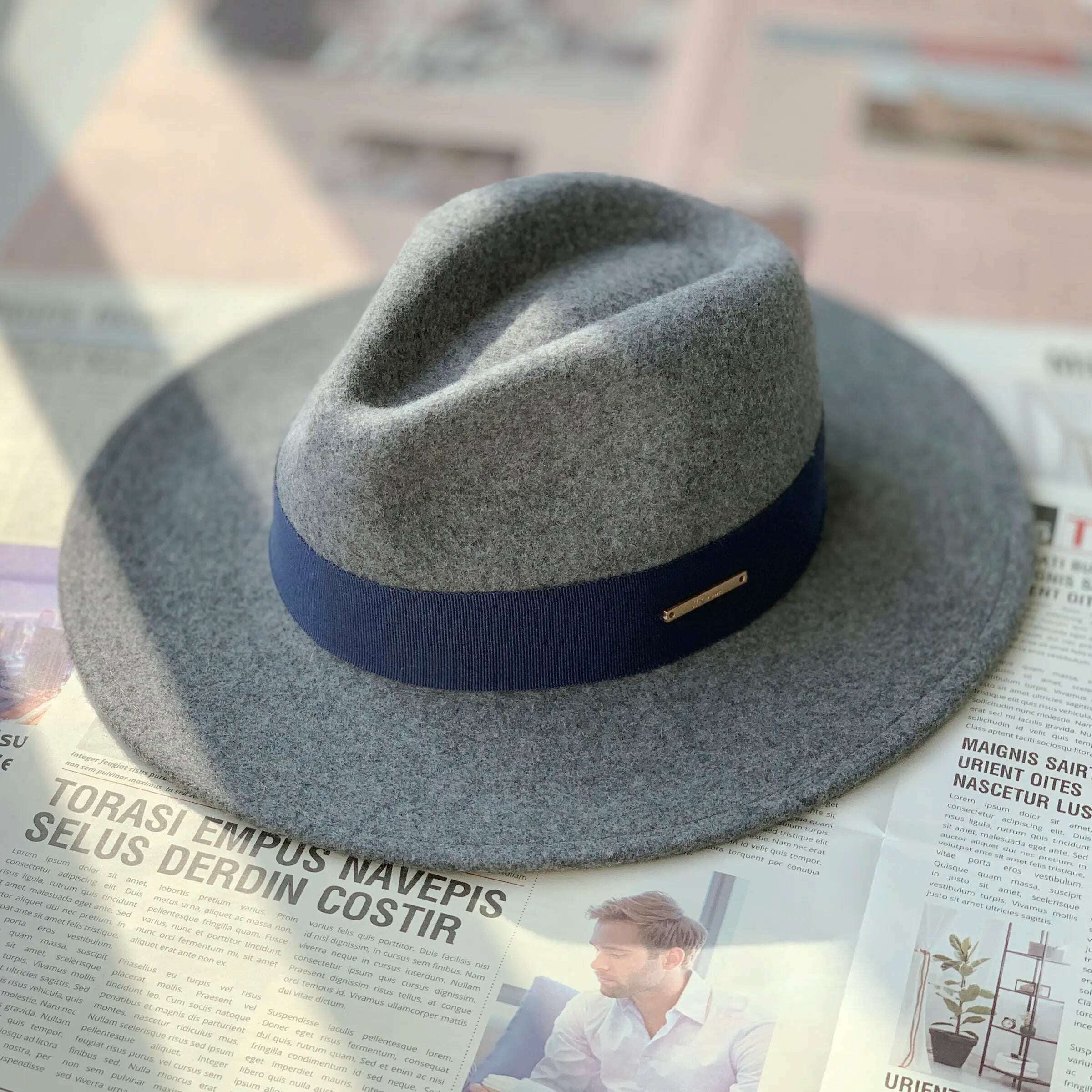 New Fall Winter Flat Woollen Top Hat Unisex Wide Brimmed Hat Fashion Classic Diverse Styles Adjustable Hat Circumference Big Hat - KIMLUD