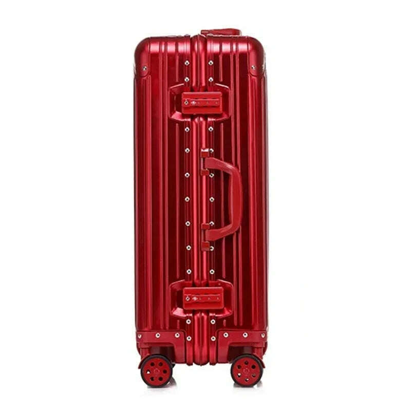 KIMLUD, New Fashion Case 20“24''26''29 Inch Aluminum Suitcase Alloy Trolley Case Universal Luggage Men Women's Travel Offers With Wheels, Red / CHINA / 29", KIMLUD APPAREL - Womens Clothes