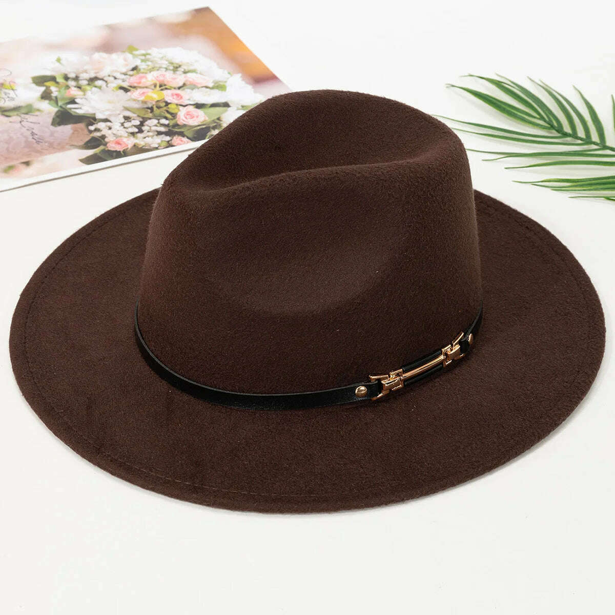New Fashion Elegant Jazz Hat Woolen Hat Women's Spring Autumn Winter Woolen Fabric Vintage Literature Peaked cap - KIMLUD