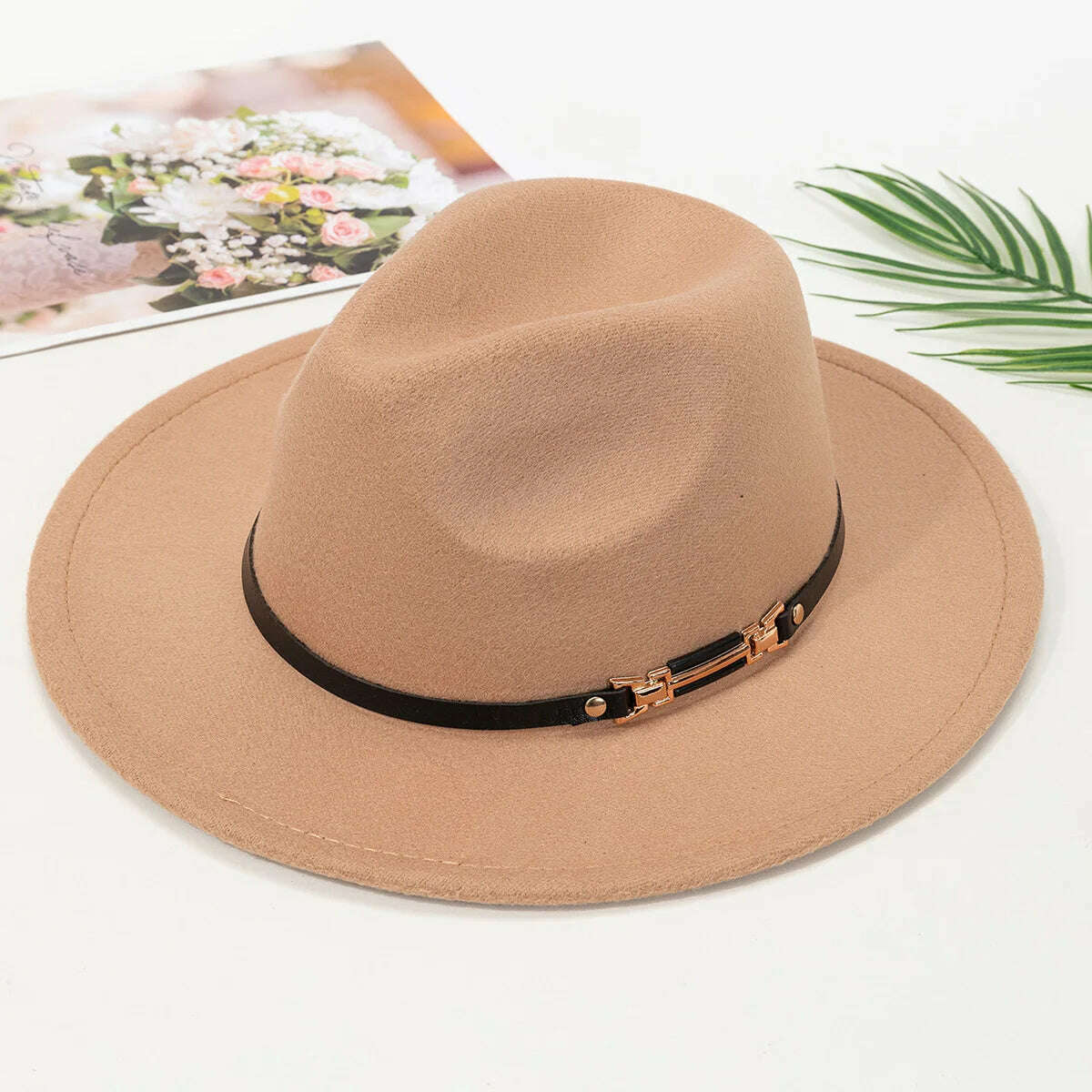 New Fashion Elegant Jazz Hat Woolen Hat Women's Spring Autumn Winter Woolen Fabric Vintage Literature Peaked cap - KIMLUD