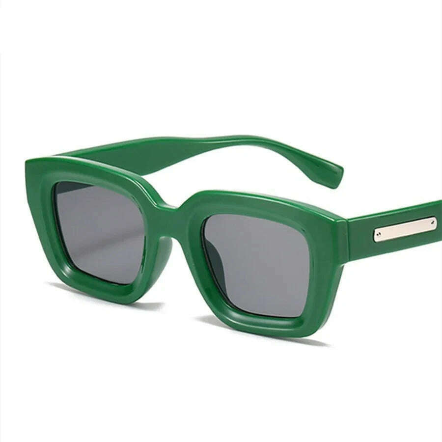 new trending goggles Square Retro Sunglasses Green Unisex UV400