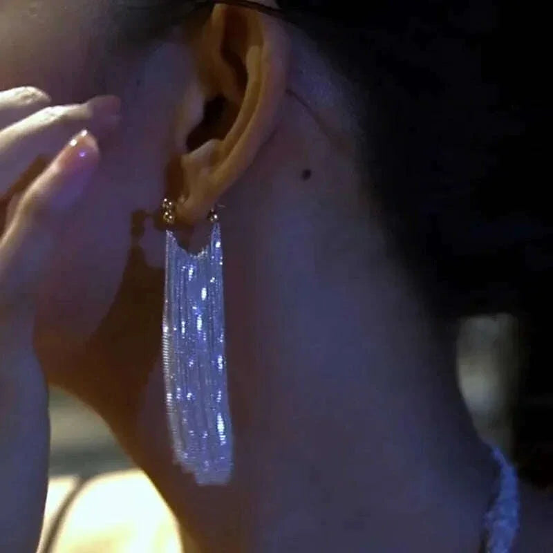 KIMLUD, New Fashion Trend Unique Design Elegant Exquisite Long Tassel Earrings Female Jewelry Party Premium Gift Wholesale, KIMLUD Womens Clothes